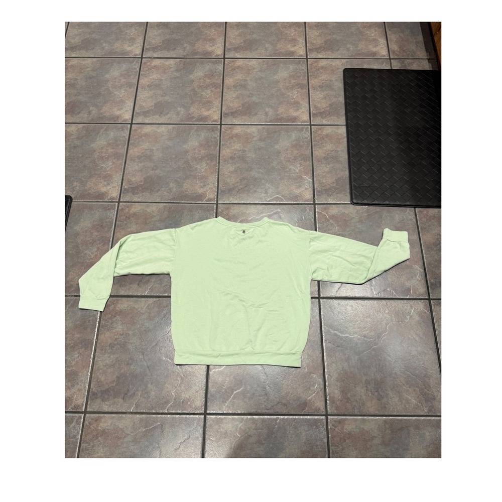Roxy Womens Mint Green Sun Graphic Crew Neck Fleece Sweatshirt Size M - Picture 3 of 4